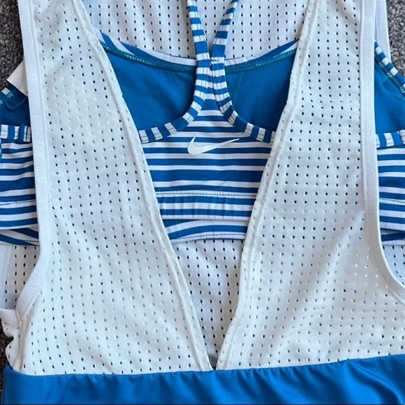 Nike vintage 2pc swimsuit bikini, 2 piece suspender like style size small - Picture 4 of 7